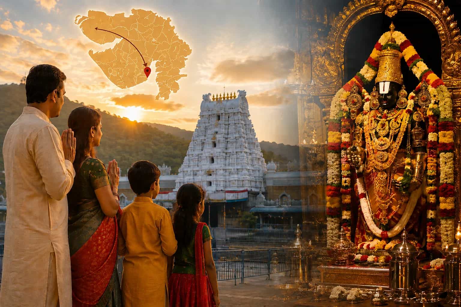 Start Your Spiritual Trip Right with Tirupati Balaji Online Booking from Gujarat