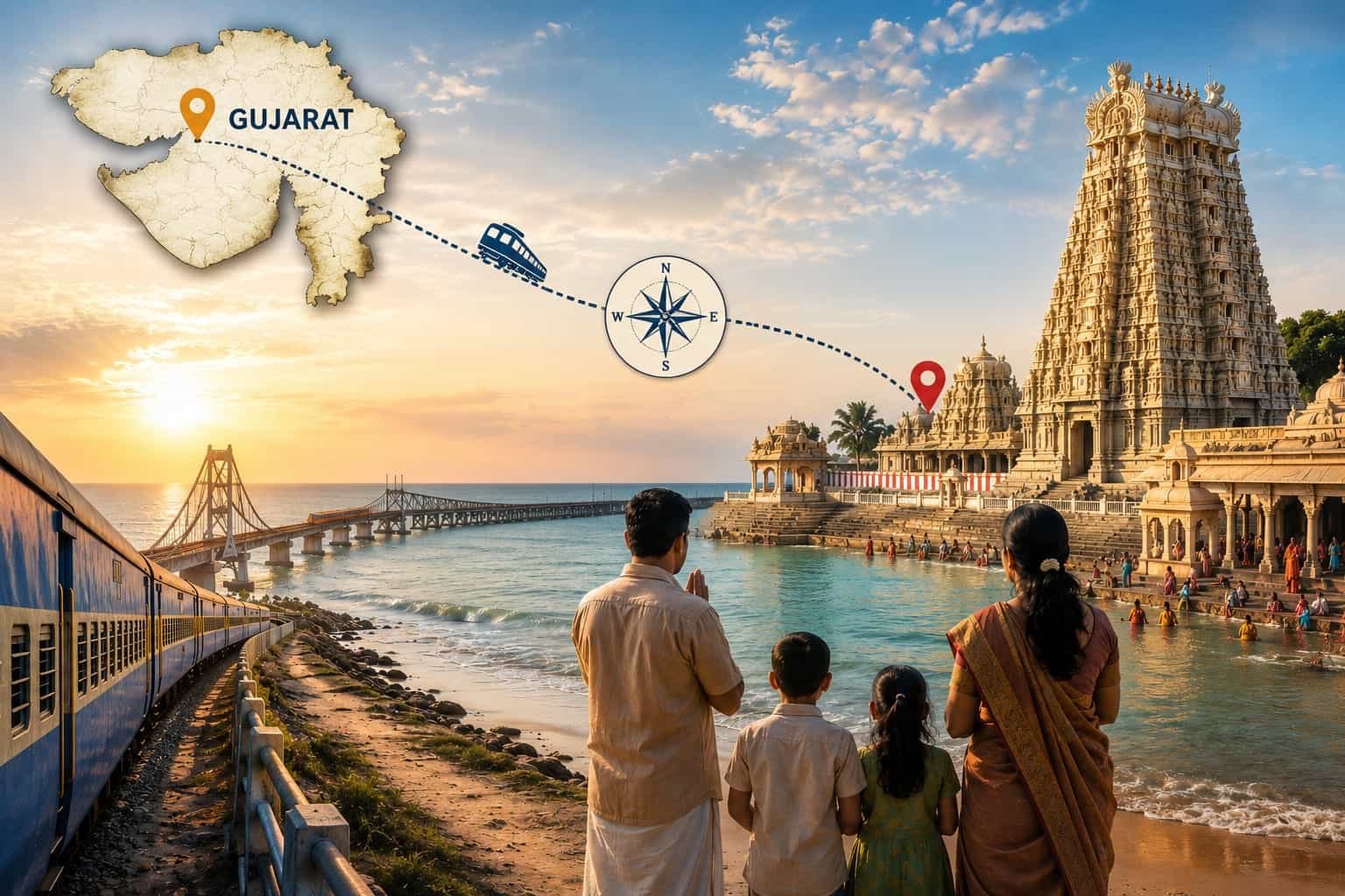 Rameshwaram Trip from Gujarat for a Journey Filled with Devotion and Tranquility